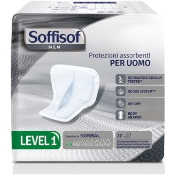 Pannolone per incontinenza sagomato soffisof men level 1 12 pezzi