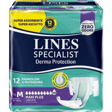 Pannolone mutandina lines specialist derm ap m 12 pezzi