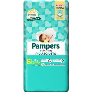 Pampers baby dry pannolino downcount xl 13 pezzi