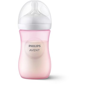Avent biberon natural 3,0 rosa 260 ml