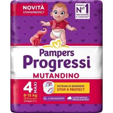 Pampers progressi mutandina maxi 19 pezzi