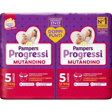 Pampers progressi mutandino junior pacco doppio 34 pezzi