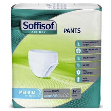 Pannolone soffisof air dry pants plus medium 14 pezzi