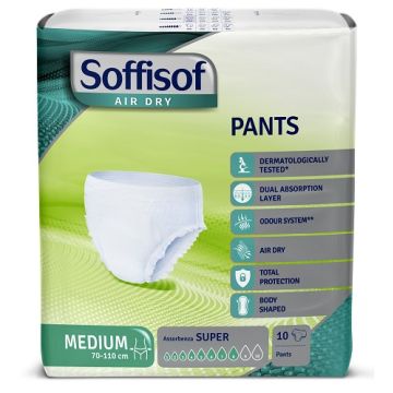 Pannolone soffisof air dry pants super medium 10 pezzi