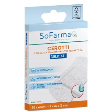 Cerotto delicato sofarmapiu' 7x3 cm 20 pezzi