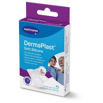 Dermaplast soft silicone cerotto 2 formati 8 pezzi