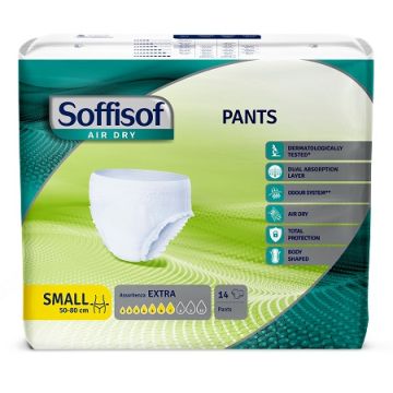 Pannolone per incontinenza soffisof pull up air dry small 14 pezzi