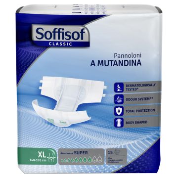 Pannolino mutandina super xl classic soffisof 15 pezzi