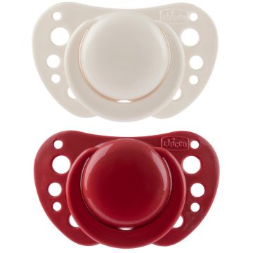 Chicco succhietti air rosso silicone 6-16 mesi 2 pezzi
