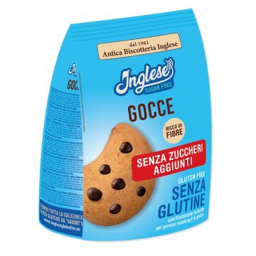 Inglese biscotti gocce di cioccolato senza zuccheri aggiunti 200 g