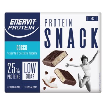 Enervit protein snack cocco low sugar  astuccio 8 x 27 g