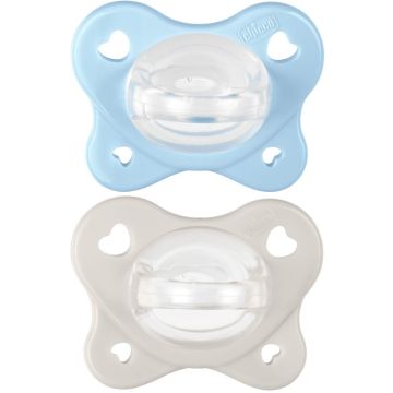Chicco dual soft succhietto azzurro 2-6 mesi 2 pezzi