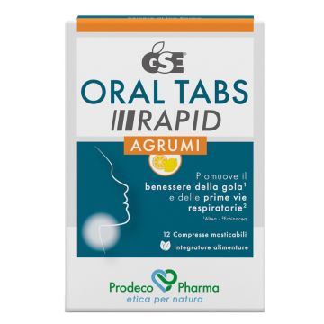 Gse oral tabs rapid agrumi 12 compresse masticabili