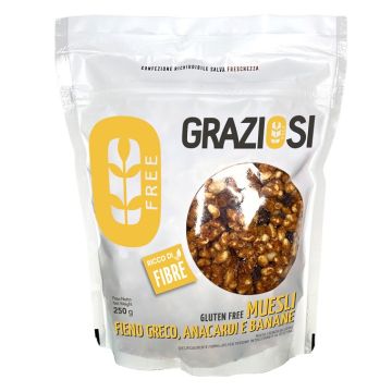 Muesli anacardi e banane con fieno greco 250 g